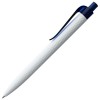 Купить Ручка шариковая Prodir QS01 PMT-T, бело-синяя с нанесением логотипа