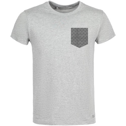 Купить Футболка Hard Work Pocket, серый меланж с нанесением логотипа Купить Футболка Hard Work Pocket, серый меланж с нанесением логотипа