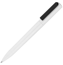 Ручка шариковая Split White Neon, белая с черным