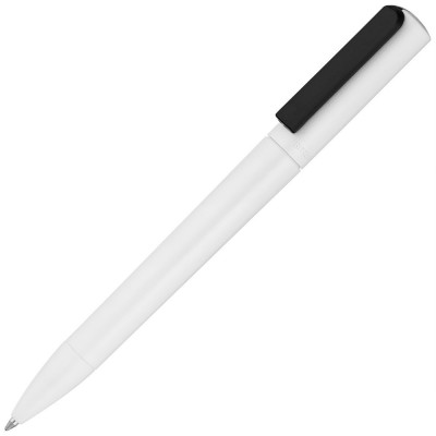 Купить Ручка шариковая Split White Neon, белая с черным с нанесением