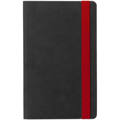 Купить Ежедневник Velours, недатированный, черный с красным с нанесением логотипа