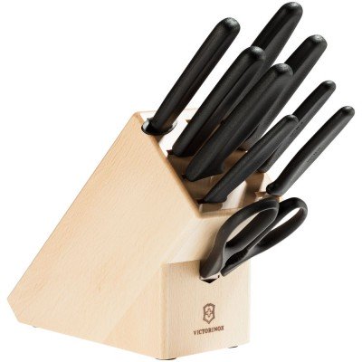 Купить Набор ножей Victorinox Standart в деревянной подставке с ножницами с нанесением логотипа