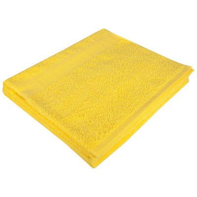 Купить Полотенце махровое Soft Me Large, желтое с нанесением логотипа