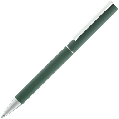 Купить Ручка шариковая Blade Soft Touch, зеленая с нанесением логотипа