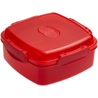 Купить Ланчбокс Cube, красный с нанесением логотипа