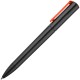 Купить Ручка шариковая Split Black Neon, черная с красным (коралловым) с нанесением логотипа