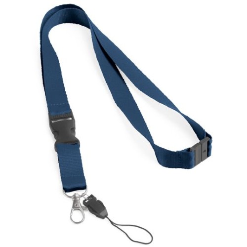 Купить Лента для бейджа You Know My Name, синяя с нанесением логотипа