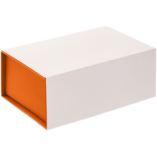 Купить Коробка LumiBox, оранжевая с нанесением логотипа