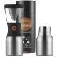 Купить Портативная кофеварка Cold Brew, серебристая с нанесением логотипа