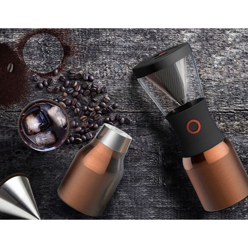 Купить Портативная кофеварка Cold Brew, медная с нанесением логотипа