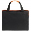 Купить Конференц-сумка Unit Сontour, черная с оранжевой отделкой с нанесением логотипа