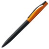 Купить Ручка шариковая Pin Fashion, черно-оранжевый металлик с нанесением логотипа