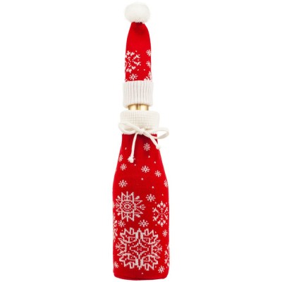 Купить Чехол на бутылку Snow Fairy, красный с нанесением логотипа
