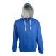 Купить Толстовка мужская Soul Men 290 с контрастным капюшоном, ярко-синяя с нанесением логотипа