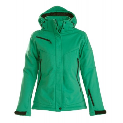 Купить Куртка софтшелл женская Skeleton Lady, зеленая с нанесением