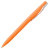 Купить Ручка шариковая Pin Soft Touch, оранжевая с нанесением логотипа