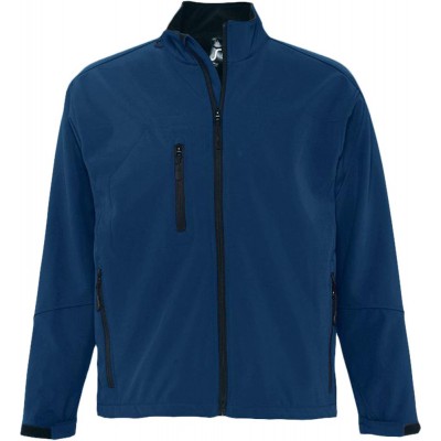 Купить Куртка мужская на молнии RELAX 340, темно-синяя с нанесением логотипа