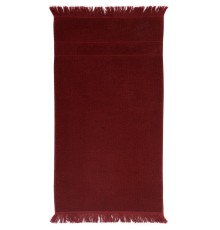 Полотенце Essential с бахромой, бордовое