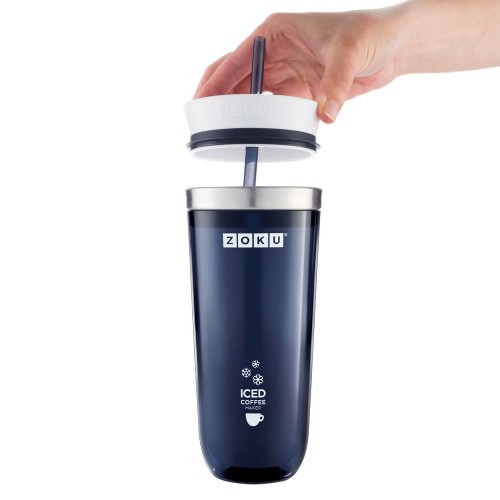 Купить Стакан для охлаждения напитков Iced Coffee Maker, фиолетовый с нанесением логотипа