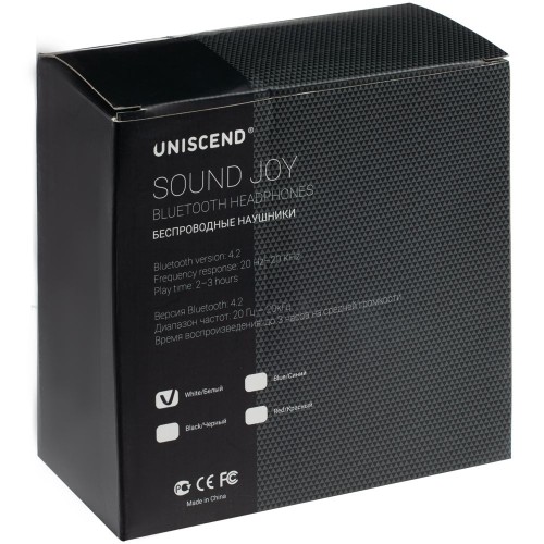 Купить Беспроводные наушники Uniscend Sound Joy, белые с нанесением логотипа