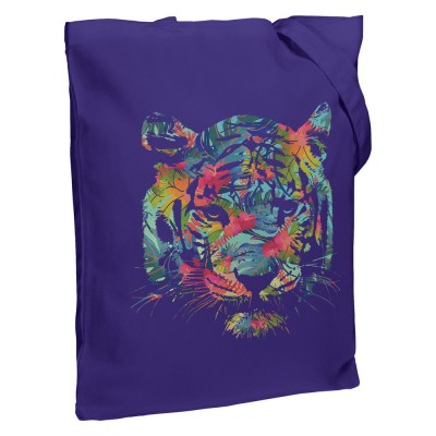 Купить Холщовая сумка Jungle Look, фиолетовая с нанесением логотипа