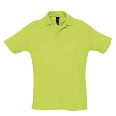 Купить Рубашка поло мужская SUMMER 170, зеленое яблоко с нанесением