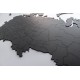 Купить Деревянная карта России с названиями городов, черная с нанесением логотипа