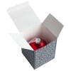 Купить Елочный шар «Скандинавский узор», 10 см, красный с нанесением логотипа