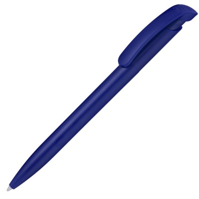Купить Ручка шариковая Clear Solid, синяя с нанесением логотипа