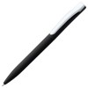 Купить Ручка шариковая Pin Soft Touch, черная с нанесением логотипа