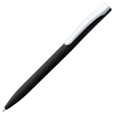 Купить Ручка шариковая Pin Soft Touch, черная с нанесением