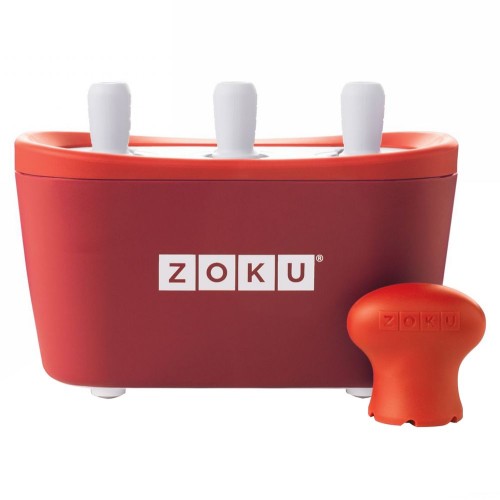 Купить Набор для приготовления мороженого Triple Quick Pop Maker, красный с нанесением логотипа