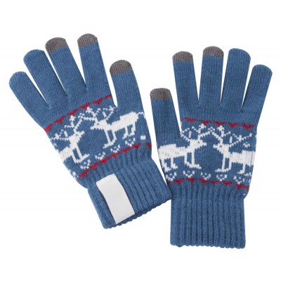 Купить Сенсорные перчатки Raindeer, синие с нанесением