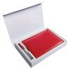 Купить Коробка Silk под ежедневник и ручку, серебристая с нанесением логотипа