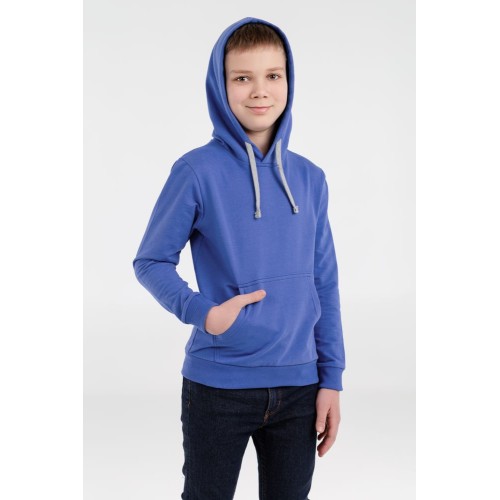 Купить Толстовка с капюшоном детская Kirenga Kids, ярко-синяя с нанесением логотипа