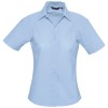Купить Рубашка женская с коротким рукавом ELITE, голубая с нанесением логотипа