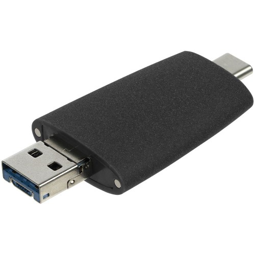 Купить Флешка Pebble universal, USB 3.0, черная, 32 Гб с нанесением логотипа