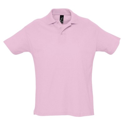 Купить Рубашка поло мужская SUMMER 170, розовая с нанесением