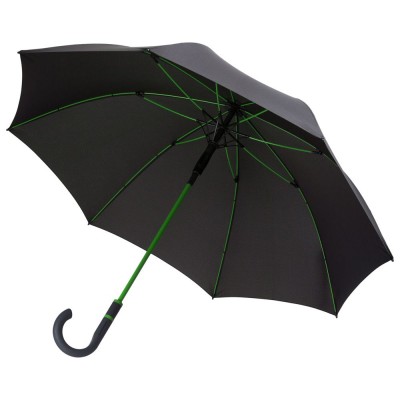 Купить Зонт-трость с цветными спицами Color Style ver.2, зеленое яблоко с нанесением логотипа