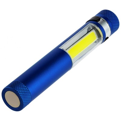 Купить Фонарик-факел LightStream, малый, синий с нанесением