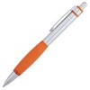 Купить Ручка шариковая Boomer, с оранжевыми элементами с нанесением логотипа