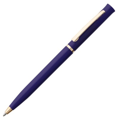 Купить Ручка шариковая Euro Gold, синяя с нанесением логотипа