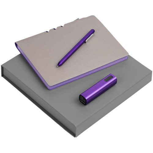 Купить Набор Flexpen Energy, серебристо-фиолетовый с нанесением логотипа