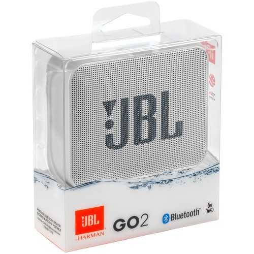 Купить Беспроводная колонка JBL GO 2, серая с нанесением логотипа Купить Беспроводная колонка JBL GO 2, серая с нанесением логотипа