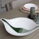 Купить Салатник с приборами Leaf L+, белый с серым с нанесением логотипа