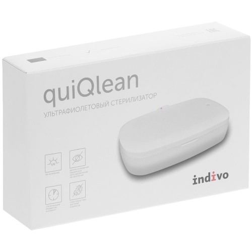 Купить Стерилизатор quiQlean для смартфонов, черный с нанесением логотипа