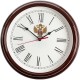 Купить Часы настенные Flat Circle, коричневые с нанесением логотипа