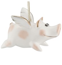 Фарфоровая елочная игрушка Piggy Wingy
