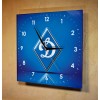 Купить Часы настенные стеклянные Times Square с нанесением логотипа