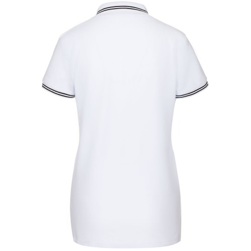Купить Рубашка поло женская Virma Stripes Lady, белая с нанесением логотипа Купить Рубашка поло женская Virma Stripes Lady, белая с нанесением логотипа